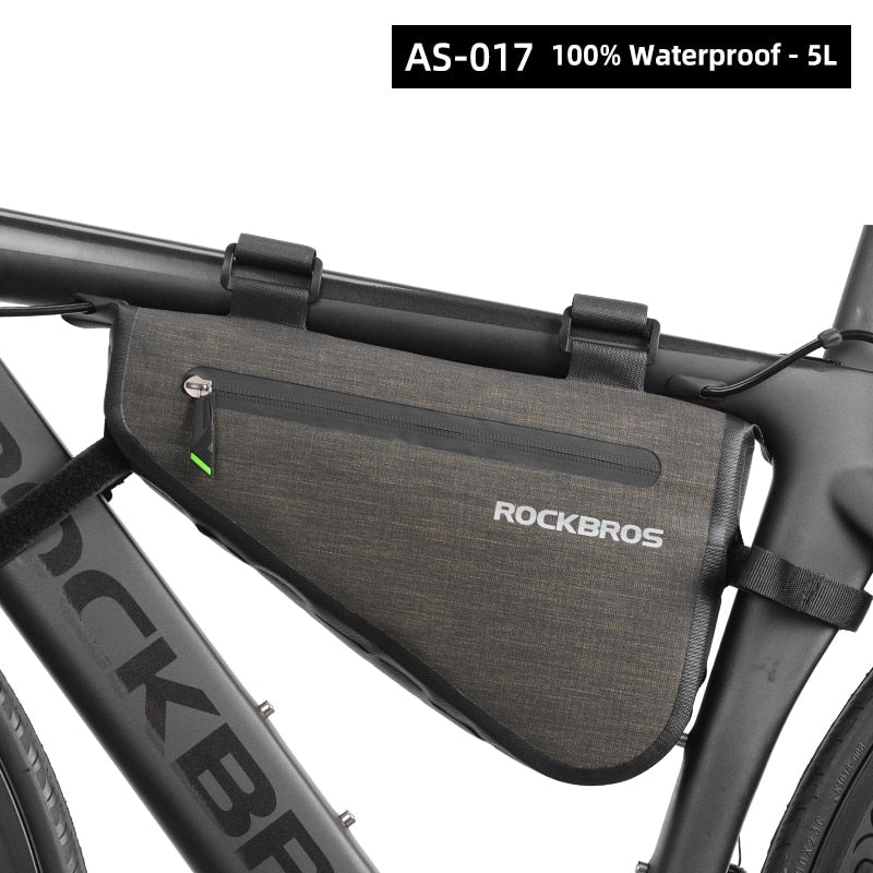 Rainproof Bike Bag Large Capacity MTB Road Frame Bag Triangle Pouch Waterproof Caulking