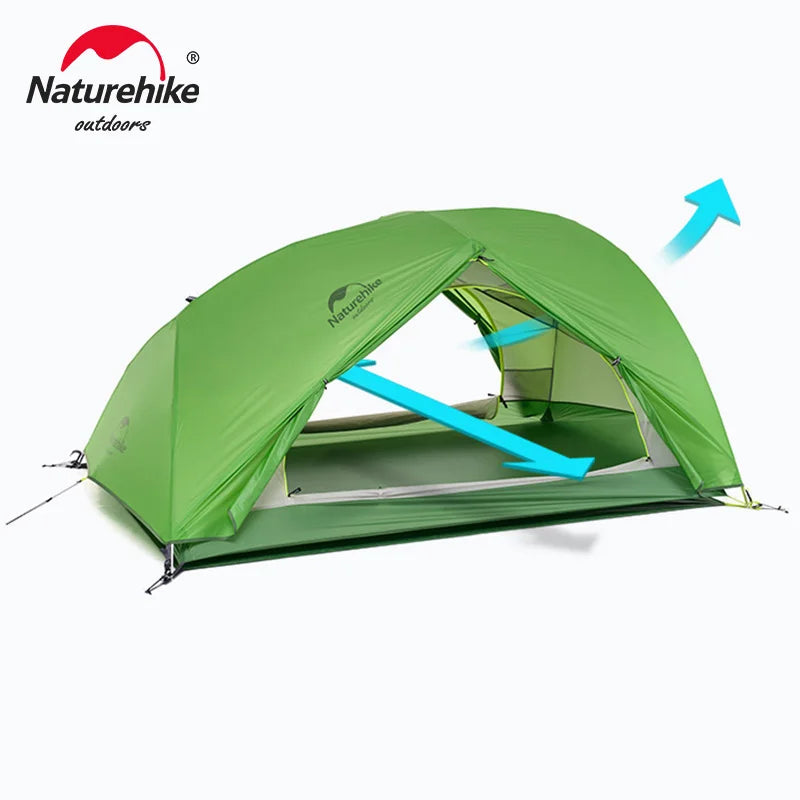 NATUREHIKE Star River 2 Ultralight 2-Person Waterproof Camping Tent for Hiking, Travel & Fishing