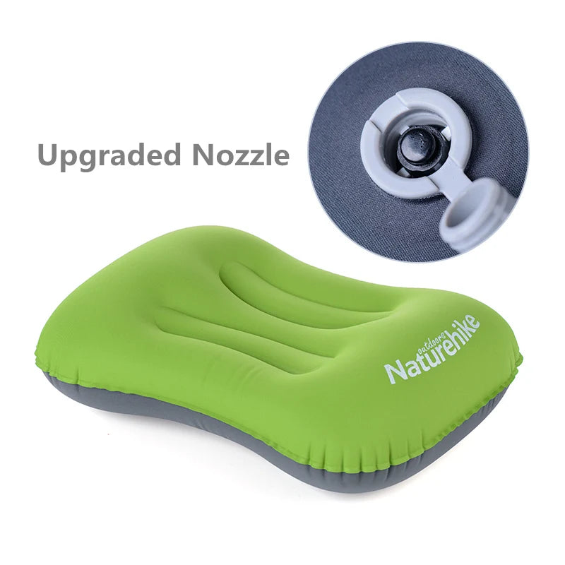 Naturehike Built-in Pump Inflatable Camping Pillow – Ultralight Travel Neck Cushion | NATUREHIKE