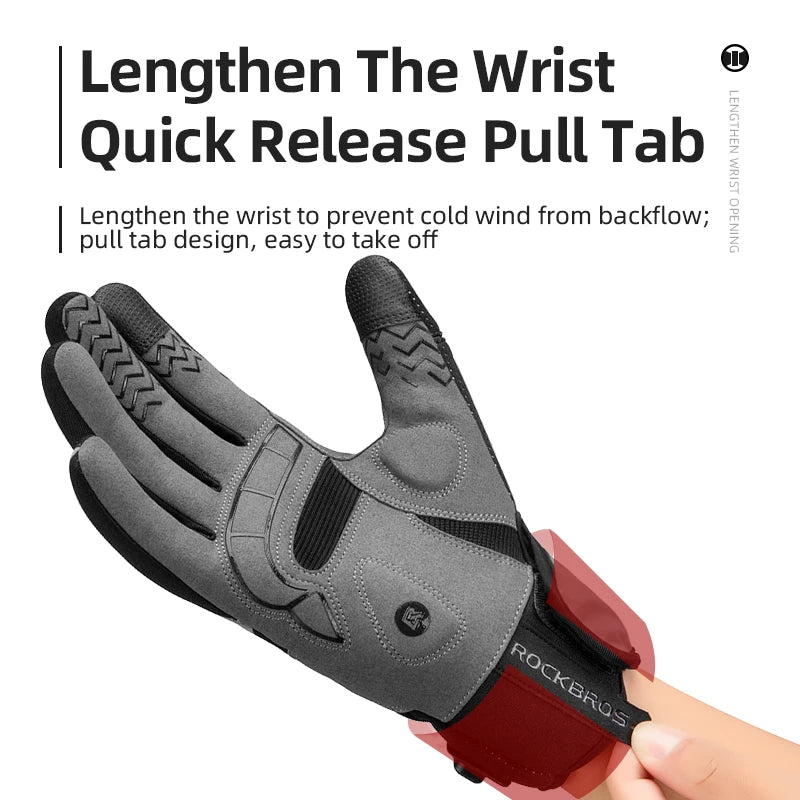Heated Winter Cycling Gloves USB-Powered Rechargeable Touchscreen Riding Hiking Snow Gloves