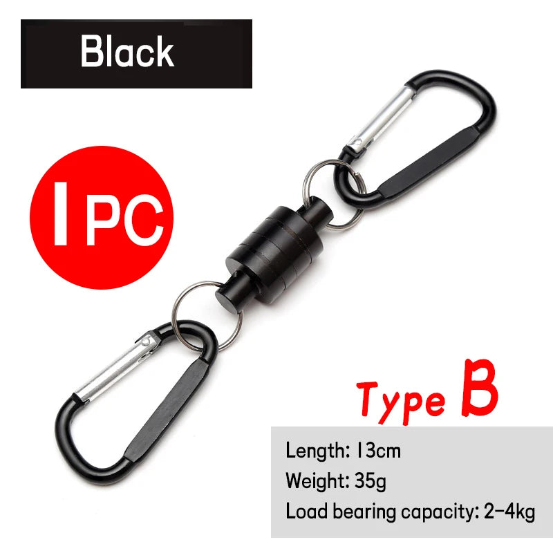 JIGEECARP Magnetic Quick Release Clip Carabiner Fishing Lanyard Keychain Hook