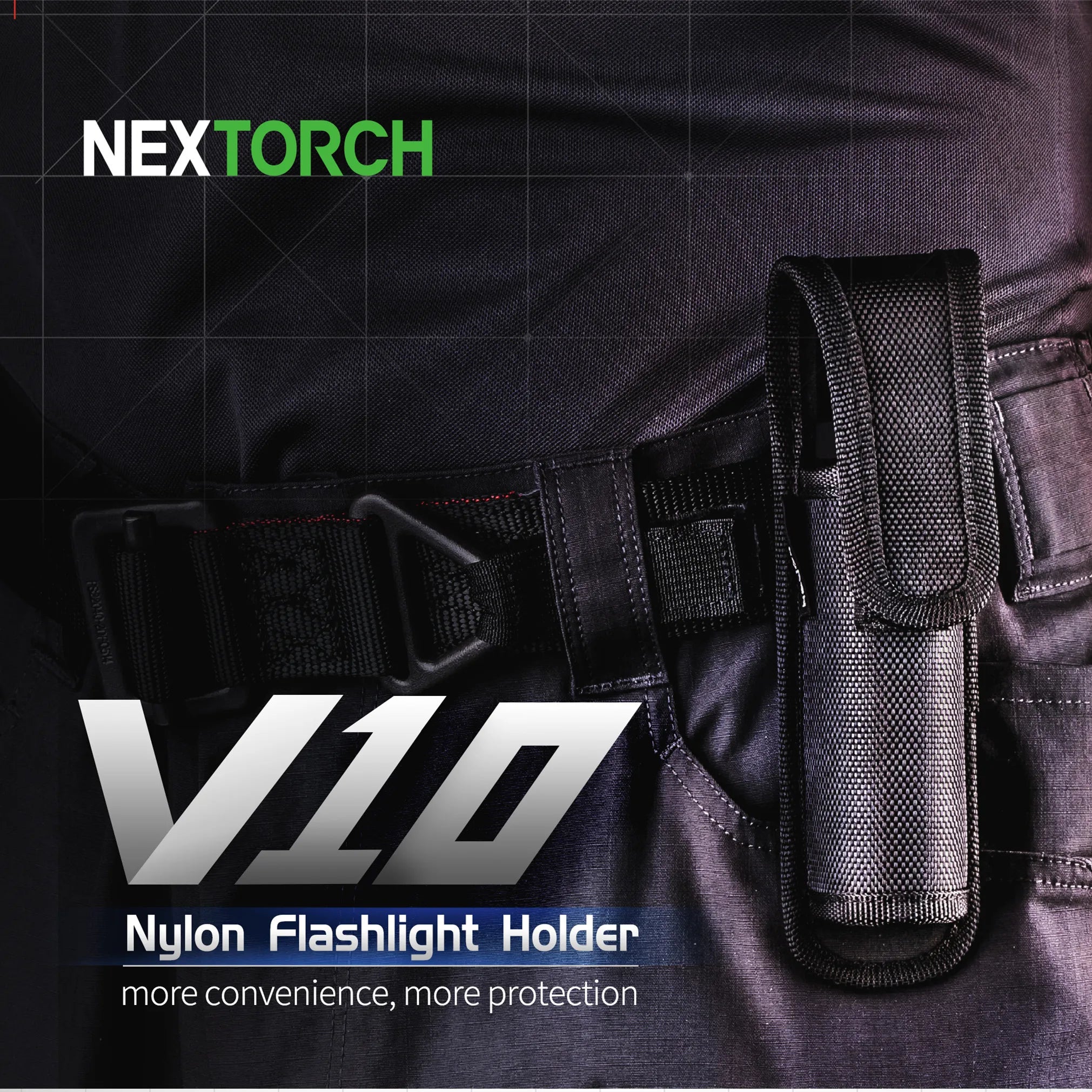 Tactical Flashlight Holster V10 Durable Torch Holder for 30mm Flashlights