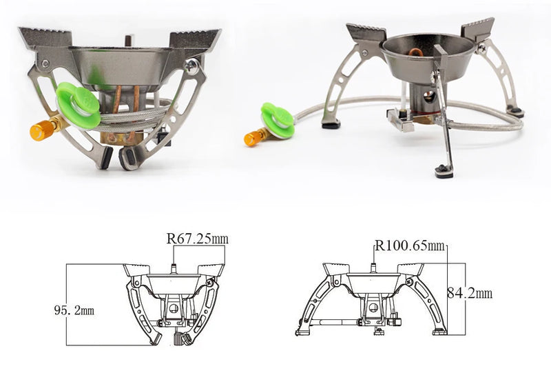 Whirlwind Firepower Camp Gas Stove Outdoor Windproof Burners Picnic Cooker Camping Equipment