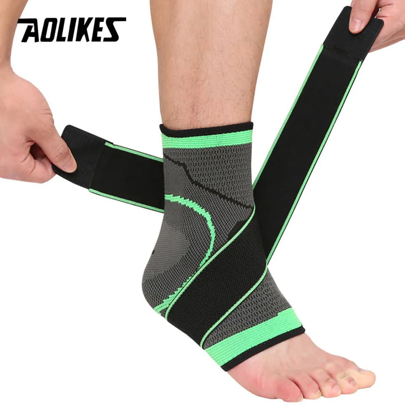 1 PC Sports Ankle Brace Compression Strap Sleeves Support 3D Weave Elastic Bandage Foot Protective