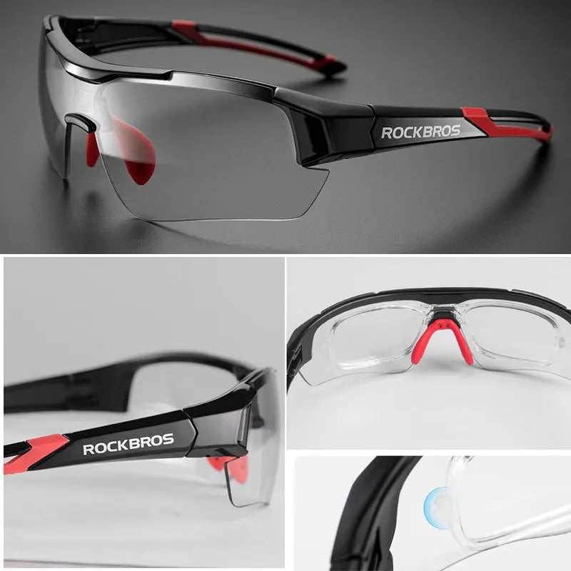 ROCKBROS 10111 Photochromic Cycling Glasses UV400 Anti-UV Sports Eyewear | ROCKBROS