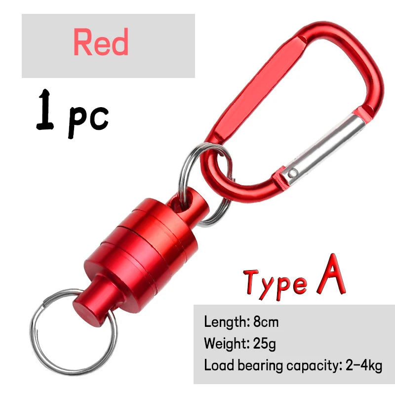 JIGEECARP Magnetic Quick Release Clip Carabiner Fishing Lanyard Keychain Hook