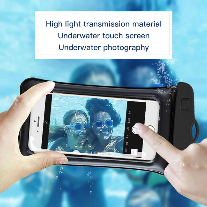 Universal Waterproof Phone Case Swimming Bag Floating Cellphone Cover for iPhone 11-15 Pro Max