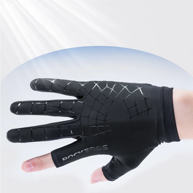 ROCKBROS Summer Cycling Gloves Anti-Slip Breathable Touchscreen Half Finger Bike Gloves