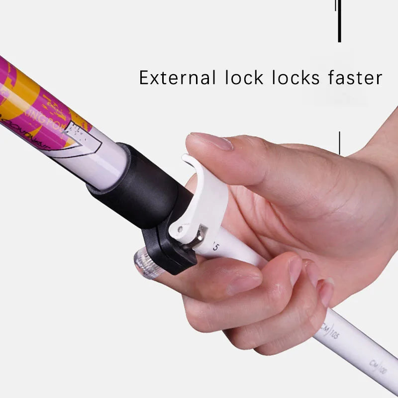 PIONEER Folding Hiking Walking Stick Lightweight Carbon Fibre & Aluminium 5-Part