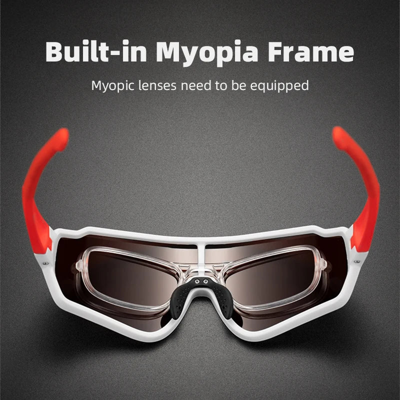 Cycling Glasses Men Women Photochromic Outdoor Sport Hiking Eyewear Polarized Sunglasses Inner Frame