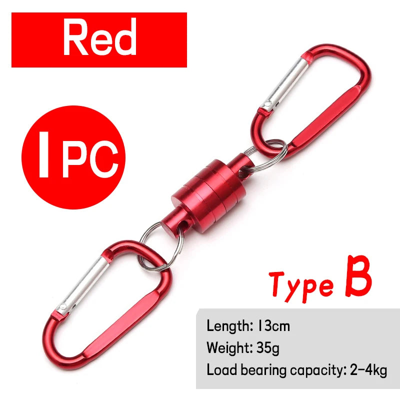 JIGEECARP Magnetic Quick Release Clip Carabiner Fishing Lanyard Keychain Hook