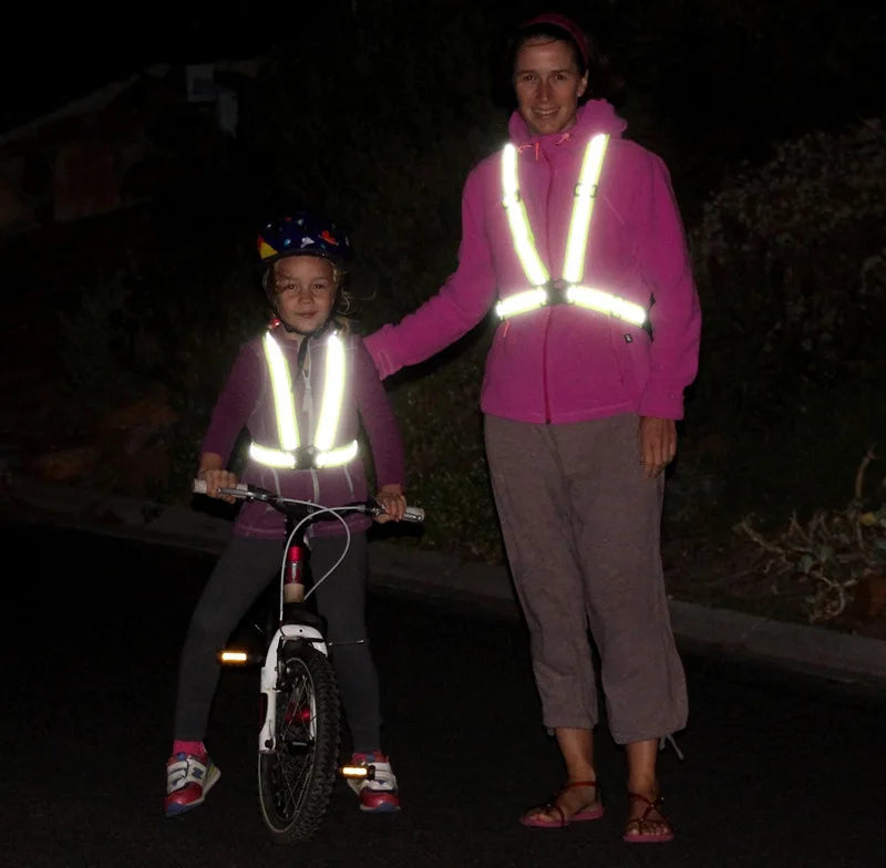 High Visibility Reflective Safety Vest – Lightweight Green Straps for Night Work, Running & Cycling