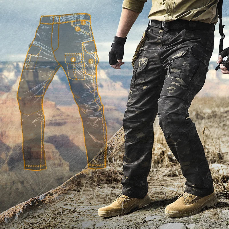 Commuter Camouflage Military Tactical Pants Men Outdoor Combat Training, Hiking, Tooling Trousers