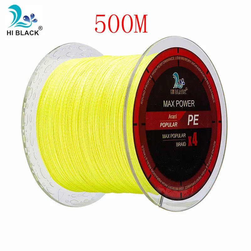 300M 500M 1000M 4 Strands 8-80LB Braided Fishing Line PE Multilament Braid Lines Wire
