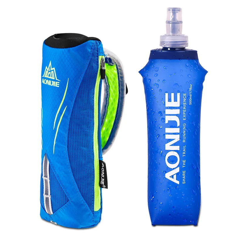 AONIJIE E908 Running Handheld Water Bottle with Wrist Strap and Storage Bag for Marathon and Hiking