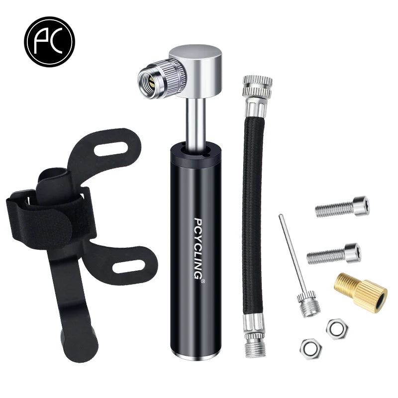 Mini Bicycle Pump Aluminum Alloy Cycling Hand Air Pump Ball Tire Inflator Pump 120PSI For AV/FV