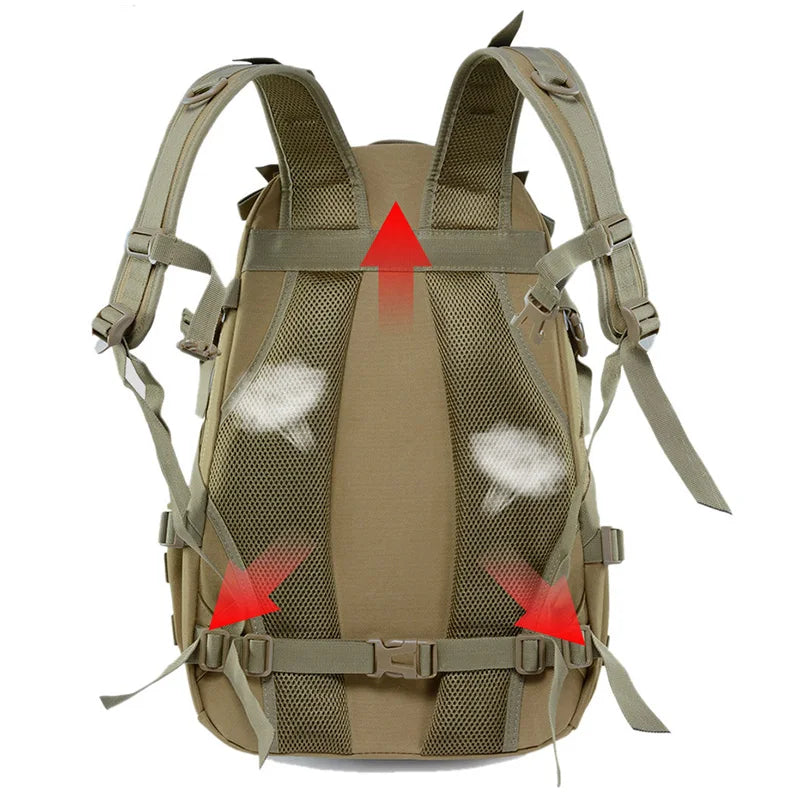 40L Tactical Hiking Backpack for Camping, Climbing & Outdoor Adventures – Reflective Molle Design