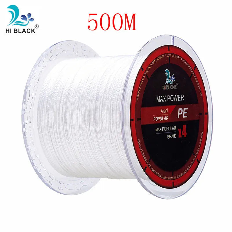 300M 500M 1000M 4 Strands 8-80LB Braided Fishing Line PE Multilament Braid Lines Wire