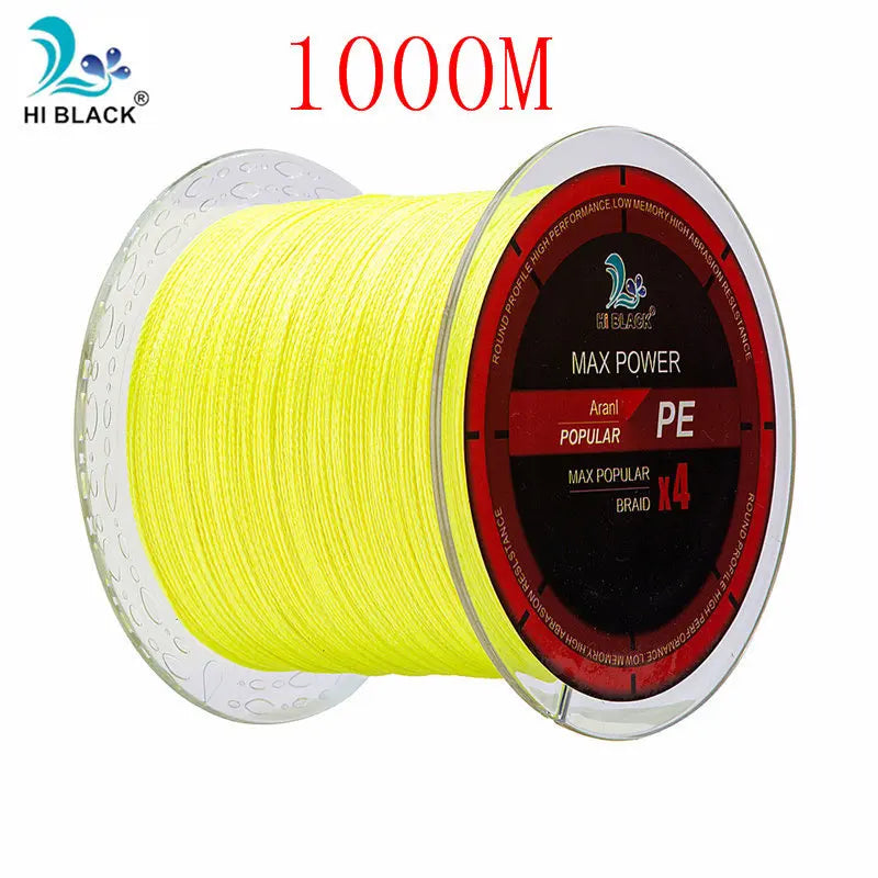 300M 500M 1000M 4 Strands 8-80LB Braided Fishing Line PE Multilament Braid Lines Wire