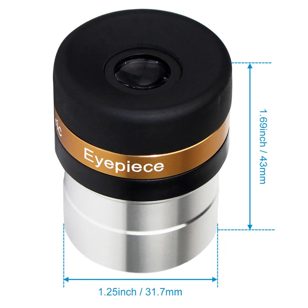 SVBONY 1.25" Aspheric Eyepiece – 62° Wide-Angle 4/10/23mm Fully Coated Telescope Lens