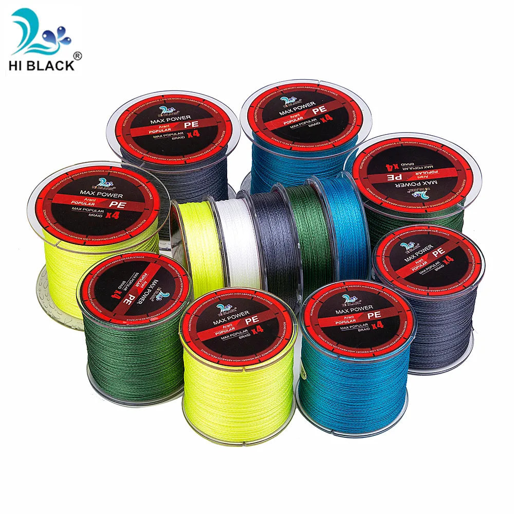 300M 500M 1000M 4 Strands 8-80LB Braided Fishing Line PE Multilament Braid Lines Wire