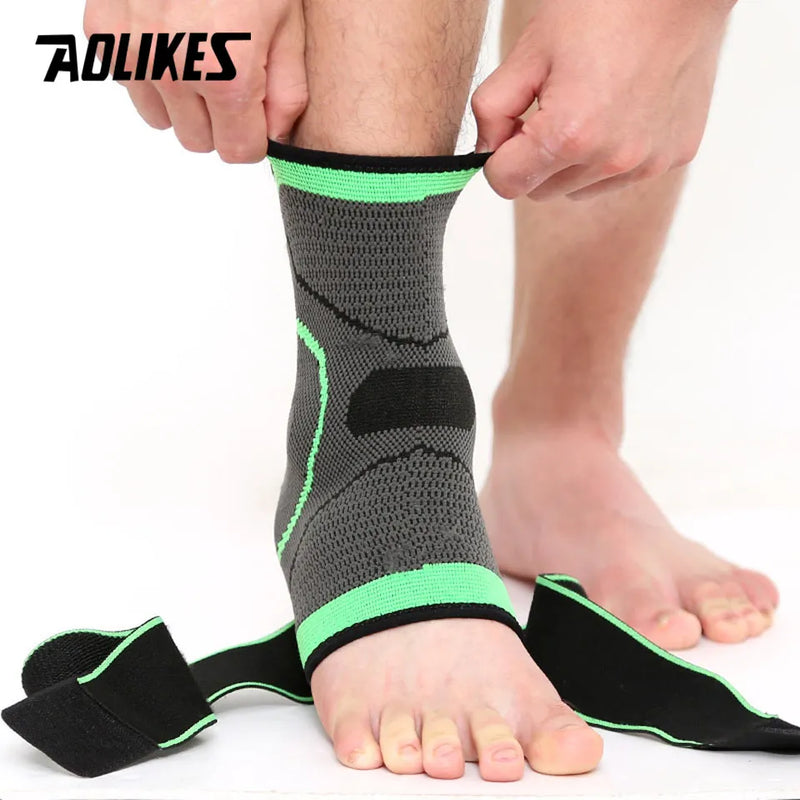 1 PC Sports Ankle Brace Compression Strap Sleeves Support 3D Weave Elastic Bandage Foot Protective