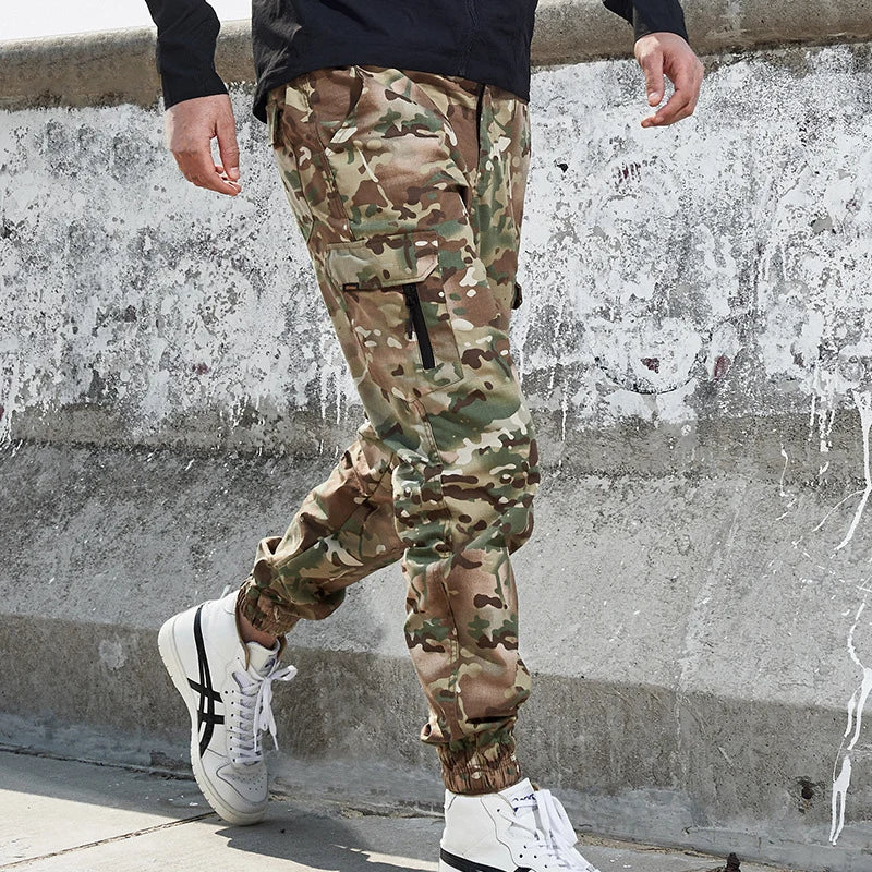 Men Streetwear Casual Camouflage Jogger Pants Tactical Military Trousers Men Cargo Pants