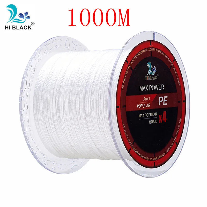 300M 500M 1000M 4 Strands 8-80LB Braided Fishing Line PE Multilament Braid Lines Wire