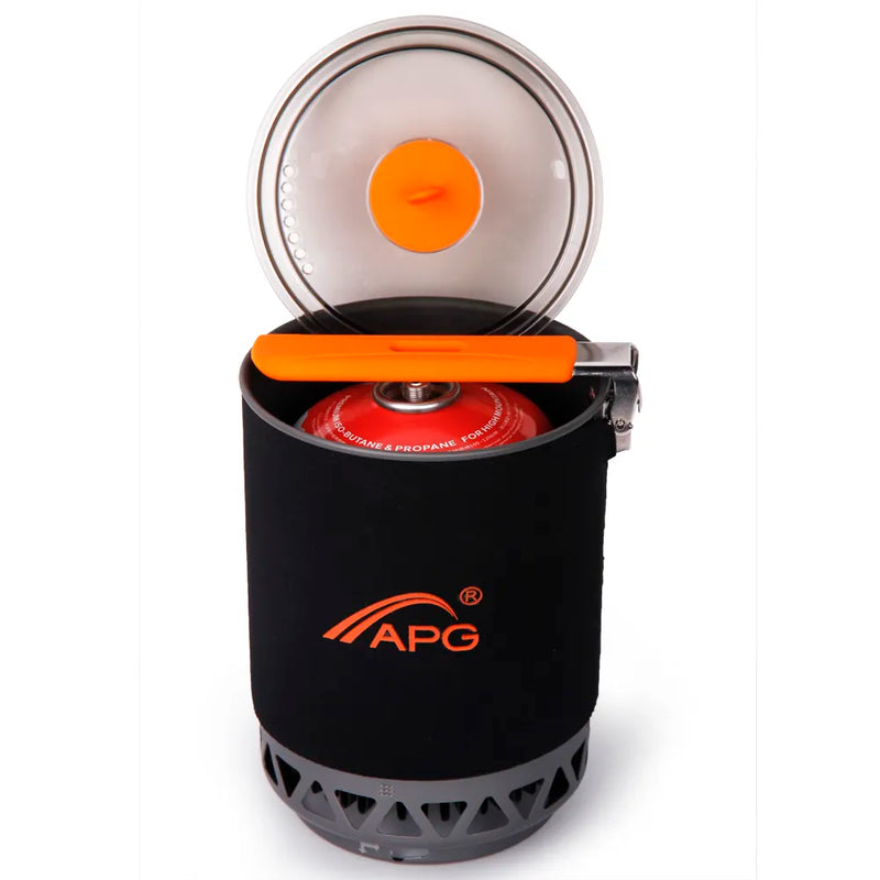 APG Portable Camping Gas Burners 1600ML System Camping Flueless Gas Stove Cooking System