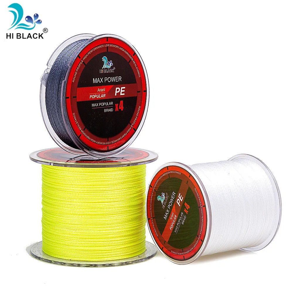 300M 500M 1000M 4 Strands 8-80LB Braided Fishing Line PE Multilament Braid Lines Wire
