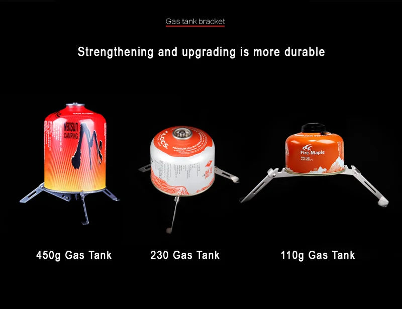 APG Camping Gas Tank Dual-purpose Folding Bracket Bottle Stand Stainless Steel Tripod Canister Stand