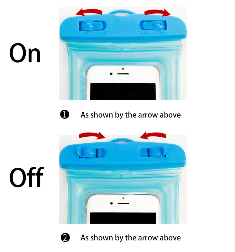 Universal Waterproof Phone Case Swimming Bag Floating Cellphone Cover for iPhone 11-15 Pro Max