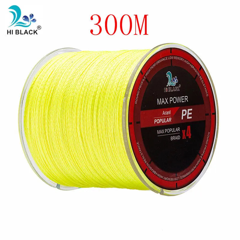 300M 500M 1000M 4 Strands 8-80LB Braided Fishing Line PE Multilament Braid Lines Wire