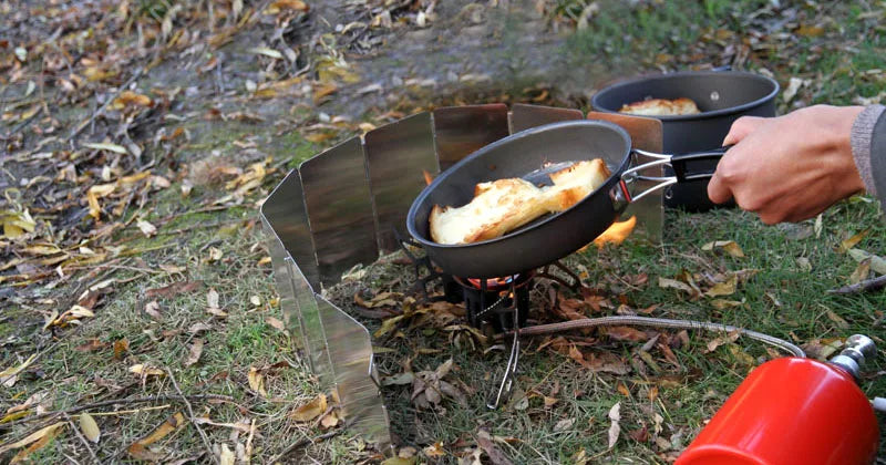 APG Ultralight Cutlery Set Picnic Cooker and Portable Tableware Camping Fry Pan