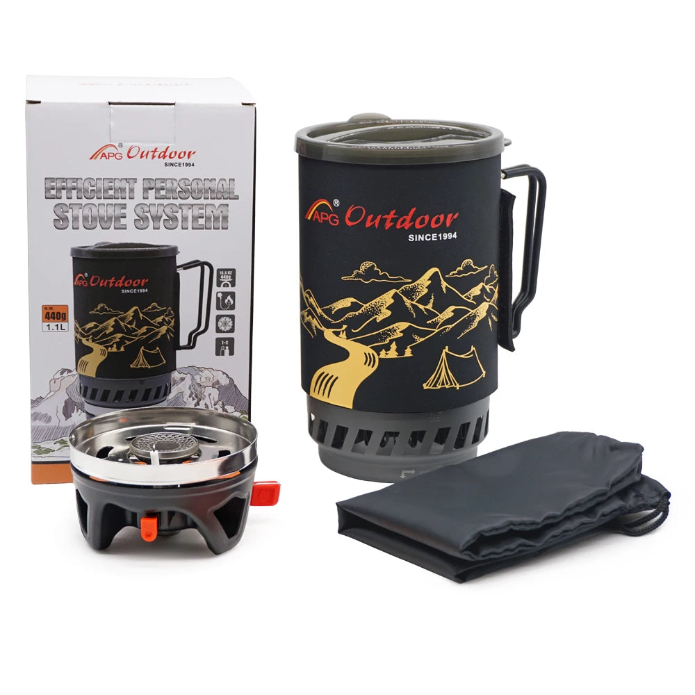 APG 1400ml Portable Gas Stove Cooking System for Camping & Outdoor Use