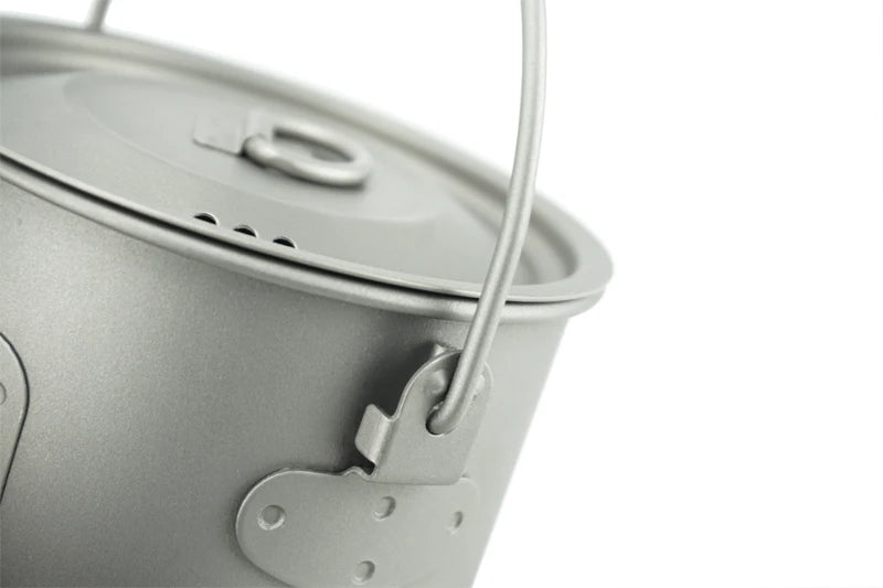 APG 0.9L Titanium Hanging Cup Water Cup Mug Cooking Pot Camping Cookware Set Kitchen Tableware
