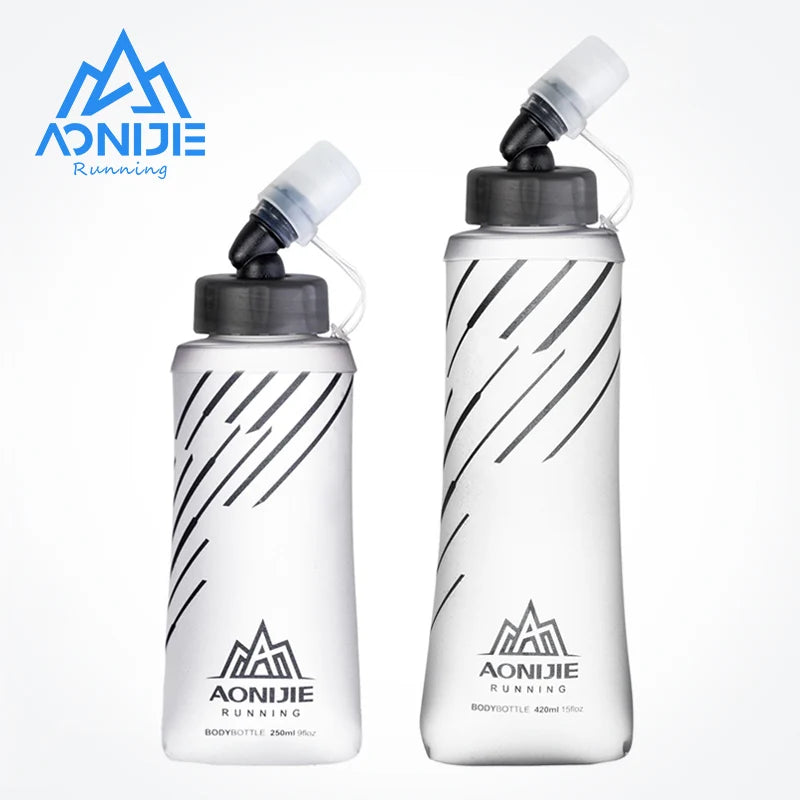 AONIJIE SD21 Soft Flask Collapsible 250ml 420ml TPU Water Bottle for Running, Cycling & Hiking