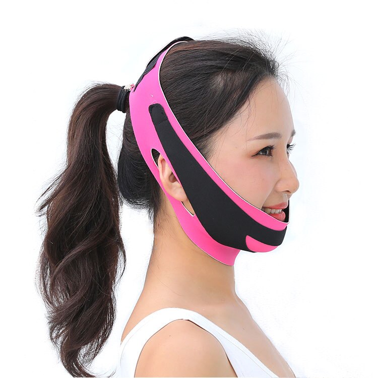 Elastic Face Slimming Bandage V Line Face Shaper Women Chin Cheek Lift Up Belt Facial Massage Strap