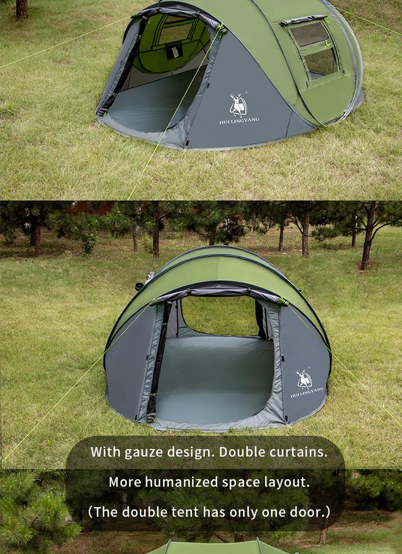 Large Throw Tent Outdoor 4-5-6 Persons Automatic Speed Open Throwing Pop Up Windproof/Waterproof