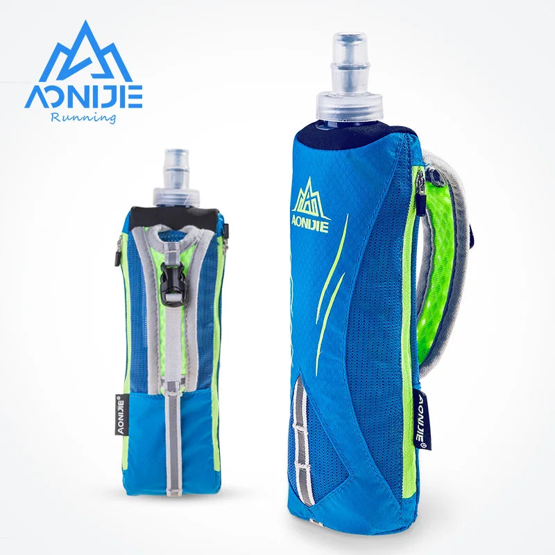 AONIJIE E908 Running Handheld Water Bottle with Wrist Strap and Storage Bag for Marathon and Hiking