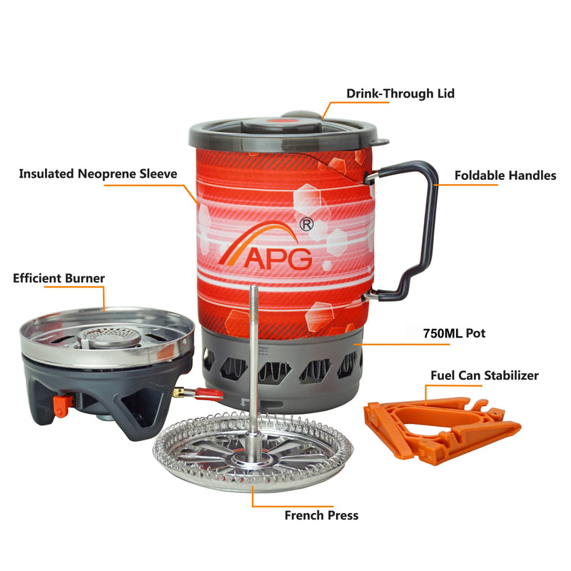 APG Propane Gas Stove Personal Cooking System Portable Outdoor Burners Hiking Camping Equipment