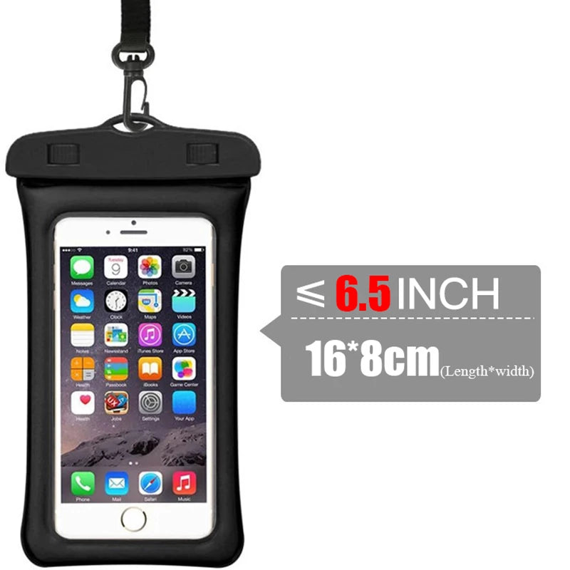 Universal Waterproof Phone Case Swimming Bag Floating Cellphone Cover for iPhone 11-15 Pro Max