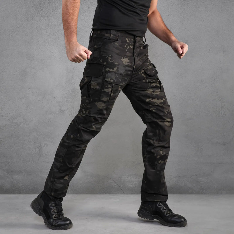 Outdoor Men Tactical Pants Stretch Fabric Urban Secret Service Trousers Multi-Pocket Overalls Spring