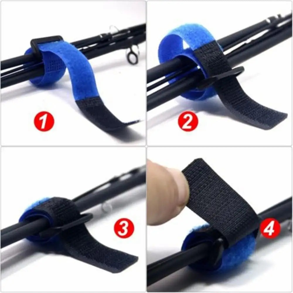10 Pcs Fishing Rods Fastener Reusable Fishing Rod Tie Tape Bands Belt Straps Fish Accessories