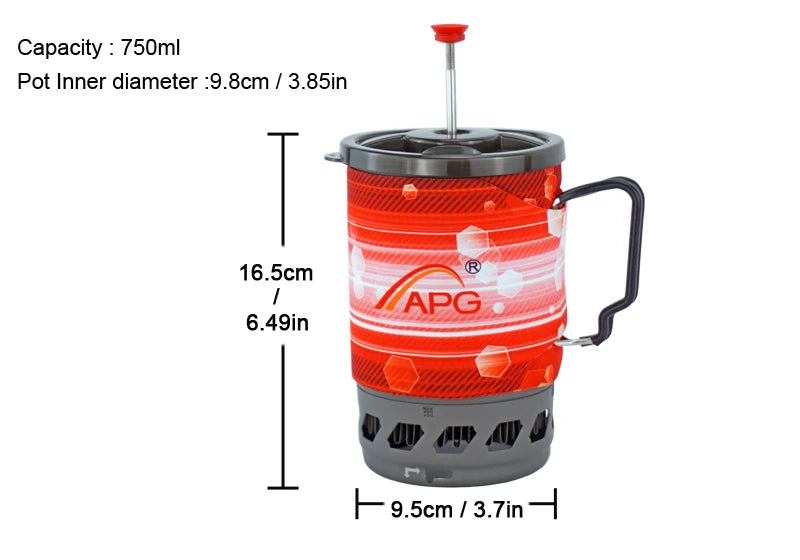 APG Manual French Presses Pot Coffee Filter Percolator Tool for Tea Filter Cup Mug Camping Cookware
