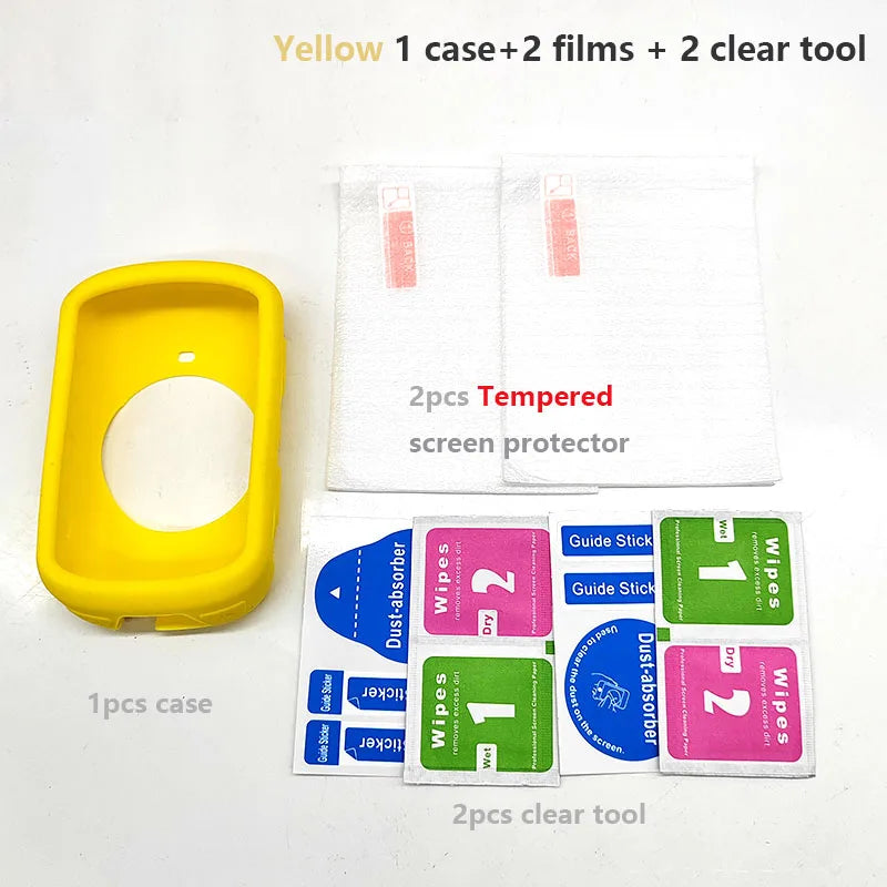 ZETCHIY Case & Tempered Glass Screen Protector for Garmin Edge 130 520 530 830 1030 1040