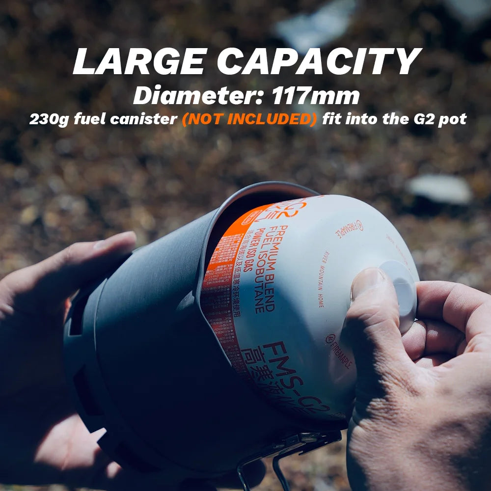 G2 Petrel 750ml Ultralight Camping Pot with Heat Exchanger for Hiking & Travel