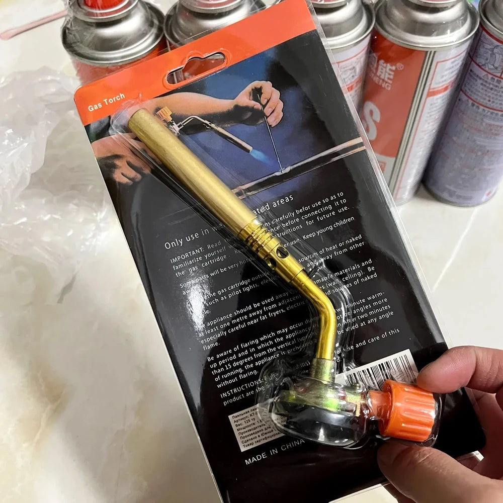 Portable Butane Gas Torch – High-Temperature Flame Gun for Welding, Soldering & Cooking Use