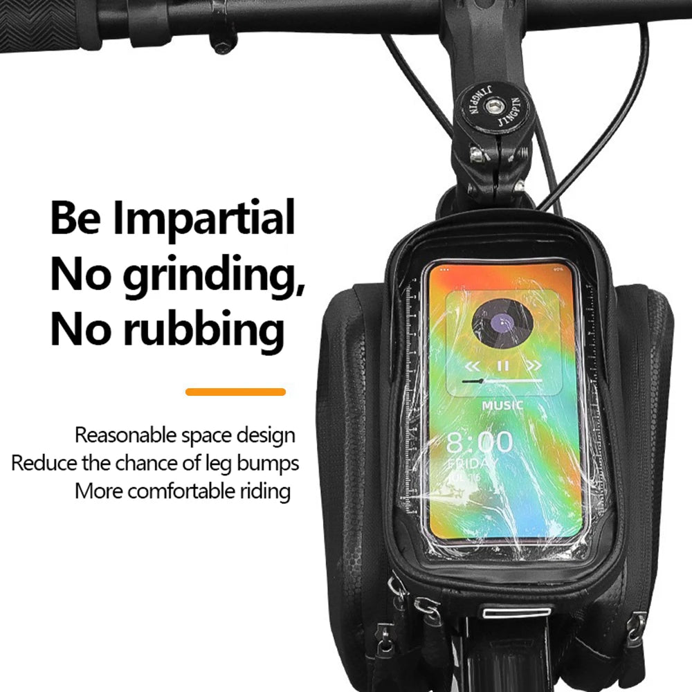 CYCLE ZONE Touchscreen Bicycle Phone Bag Large Capacity Top Tube Frame Cycling Case