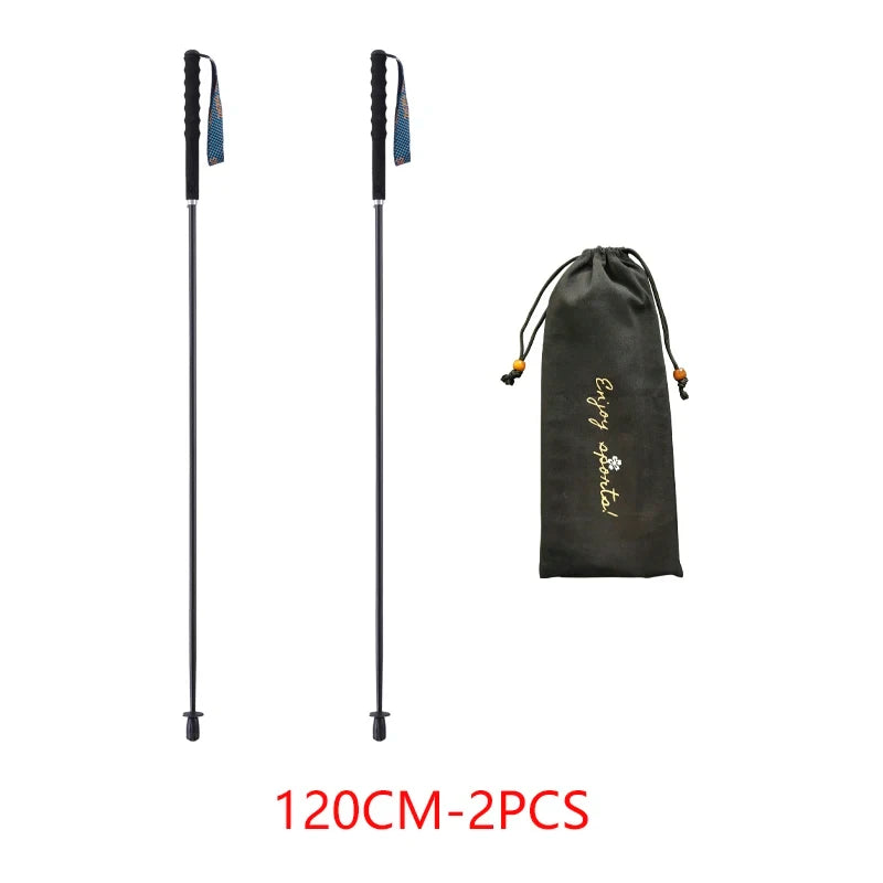 Ultra-Lightweight Foldable Carbon Fiber Trekking Poles – Hiking Sticks for Mountain Climbing/Walking